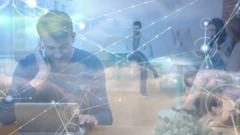 Digital Connectivity Concept with Business People in Office