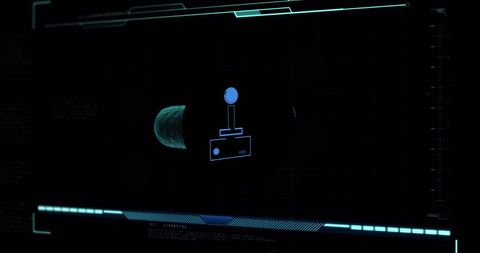 Technical Interface with Gamepad Icon and Data Processing Graphics - Download Free Stock Images Pikwizard.com