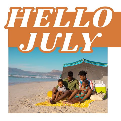 family enjoying beach vacation with tent in july - Download Free Stock Templates Pikwizard.com