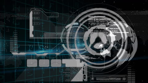 Futuristic Global Technology Interface with Digital Data Processing