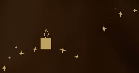 Minimalist christmas decoration with floating candle