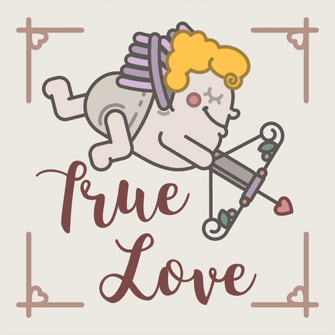 playful cupid with heart bow and true love text on transparent backdrop - Download Free Stock Videos Pikwizard.com