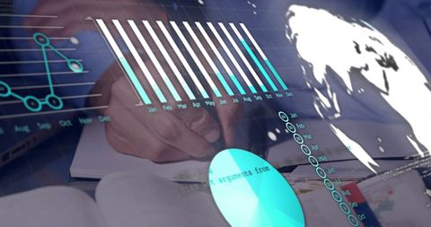 Financial Data Processing with Global Business Concept - Download Free Stock Images Pikwizard.com