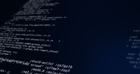 Digital Code and Data on Blue Background - Download Free Stock Images Pikwizard.com
