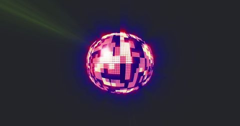 Futuristic Glowing Mirror Ball with Neon Light Trails - Download Free Stock Images Pikwizard.com