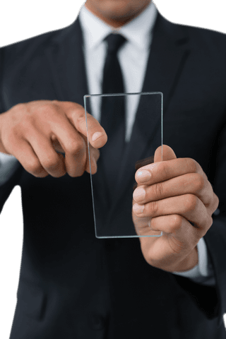 businessman utilizing transparent interface in modern technology - Download Free Stock Videos Pikwizard.com