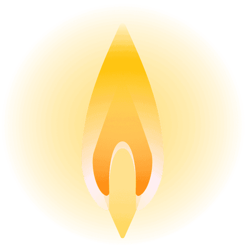 stylized transparent flame icon in yellow circle with gradient - Download Free Stock Videos Pikwizard.com