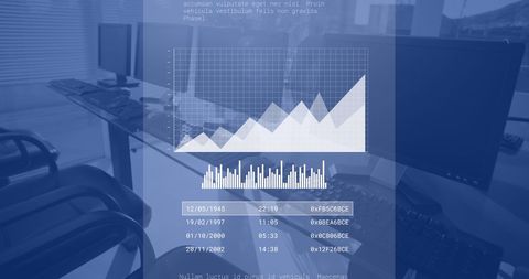 Digital Financial Data Processing on Office Computers - Download Free Stock Images Pikwizard.com
