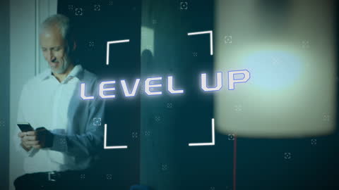 Businessman Engaging with Technology and Data Innovations