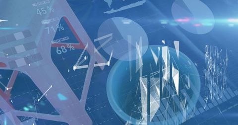 Futuristic Data Processing Digital Technology Interface