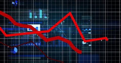 Digital Data Analysis Concept with Graph on Grid Background - Download Free Stock Images Pikwizard.com