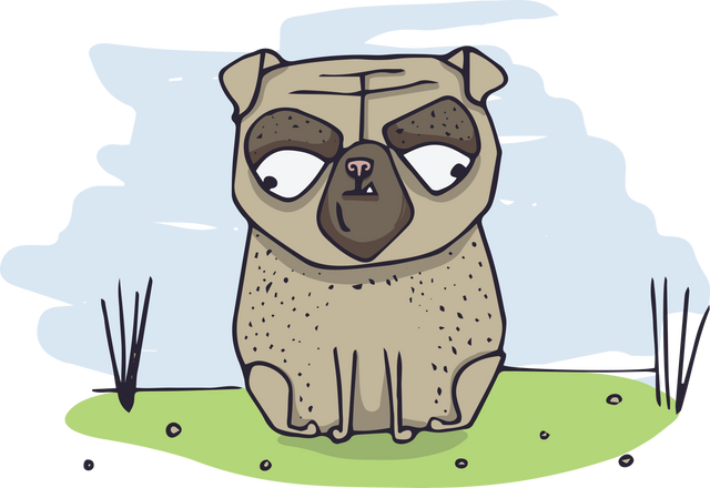 Illustration of Sitting Pug Dog on Transparent Background - Download Free Stock Videos Pikwizard.com