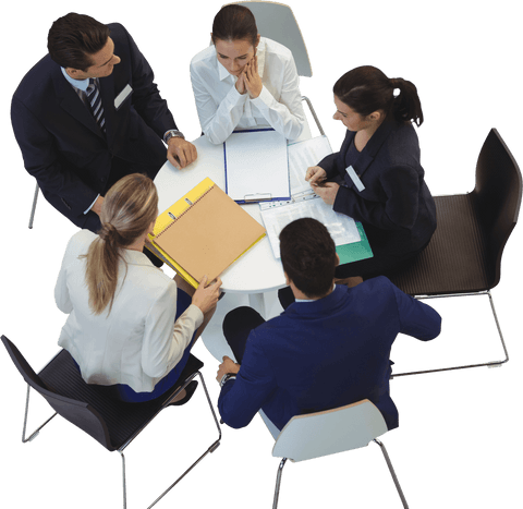 Transparent Business Meeting Discussion With Diverse Team At Table - Download Free Stock Videos Pikwizard.com