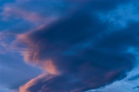 Vibrant Purple and Blue Cloudscape at Sunset