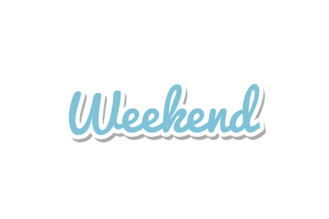 stylish transparent 'weekend' text with blue border - Download Free Stock Videos Pikwizard.com