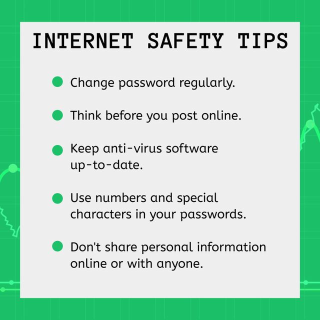 Internet Safety Tips Poster for Online Security Awareness - Download Free Stock Templates Pikwizard.com