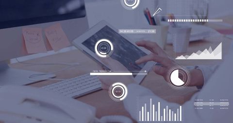 Tech-Savvy Professional Analyzing Augmented Reality Data