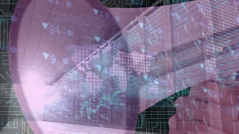 Digital Data Flow Across Global Server Network