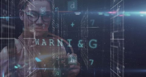 Abstract Digital Interface with Cybersecurity Alert - Download Free Stock Images Pikwizard.com
