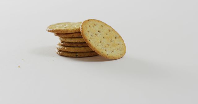 Stack of Plain Crackers on White Background - Download Free Stock Images Pikwizard.com