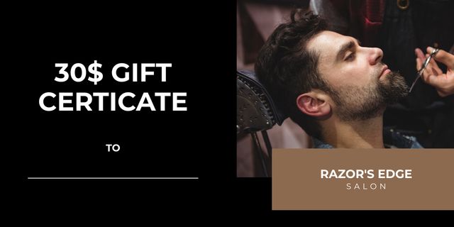 Gift Certificate for Luxurious Beard Grooming at Razor's Edge Salon - Download Free Stock Videos Pikwizard.com