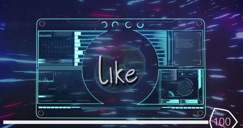 futuristic social media and digital interface with like icon - Download Free Stock Images Pikwizard.com
