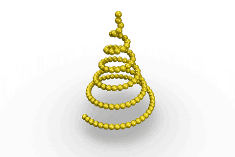 Golden Spiral Christmas Tree Illustration on Transparent Background - Download Free Stock Videos Pikwizard.com