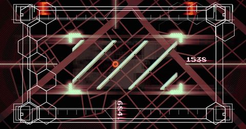 Futuristic Digital Data Interface on Black Backdrop