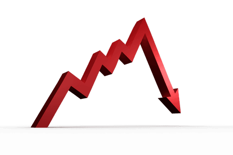 transparent background red arrow graph downward trend - Download Free Stock Videos Pikwizard.com