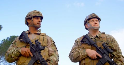 Military Soldiers Engaging in Rifle Training Outdoors - Download Free Stock Images Pikwizard.com