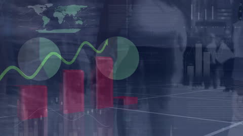 Data Analysis Overlay on Busy Urban Scene