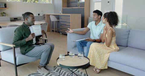 Couple seeking financial advice from professional