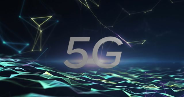 Digital 5G Technology with Abstract Networking Background - Download Free Stock Images Pikwizard.com