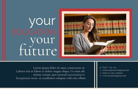 Education Promotion Template Featuring Bookworm Lady - Download Free Stock Templates Pikwizard.com