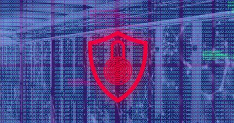 Data Security Illustration with Digital Padlock Overlay - Download Free Stock Images Pikwizard.com