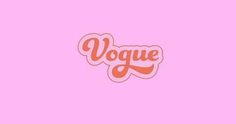 Vogue Logo in Bold Style on Soft Pink Background - Download Free Stock Images Pikwizard.com