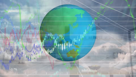 Global Finance and Technology Integration Conceptual Illustration