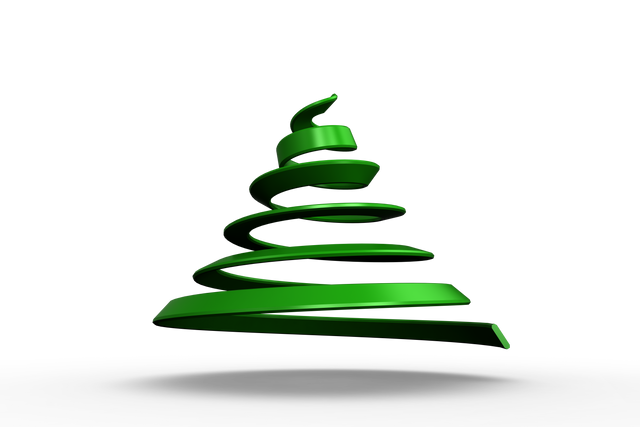 Digital Green Christmas Tree-Shaped Spiral on Transparent Background - Download Free Stock Videos Pikwizard.com