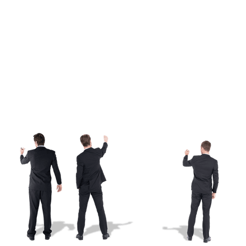 Caucasian Businessmen Pointing on Transparent Background - Download Free Stock Videos Pikwizard.com