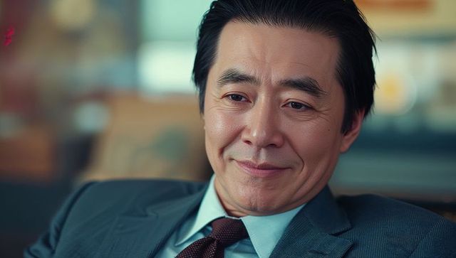 Elegantly dressed professional in corporate lounge