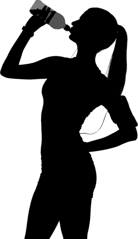 silhouette of woman drinking water - transparent vector - Download Free Stock Videos Pikwizard.com