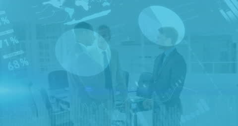 Diverse Professionals Analyzing Data with Modern Business Technology