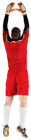 goalkeeper in red uniform reaching for ball transparent - Download Free Stock Videos Pikwizard.com