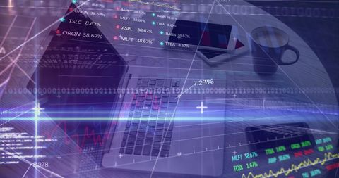 Advanced Financial Data Analysis on Office Desk - Download Free Stock Images Pikwizard.com