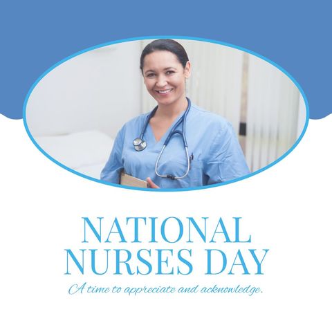 National Nurses Day Celebration with Smiling Nurse Portrait