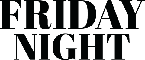 Friday Night Text on Transparent Background