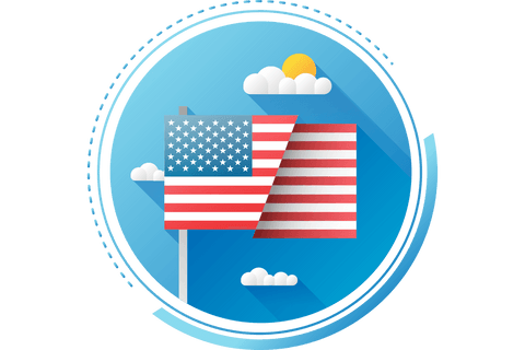 usa flag with cloudy sky scene on transparent background vector - Download Free Stock Videos Pikwizard.com