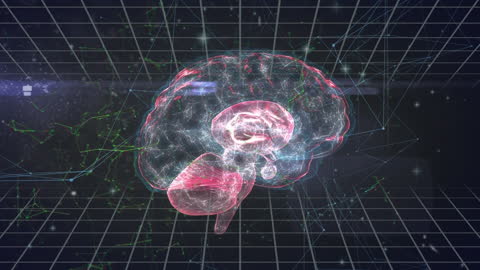 Digital Brain with Data Visualization
