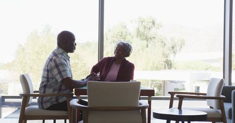 Senior African American Couple Enjoying Quality Time Indoors