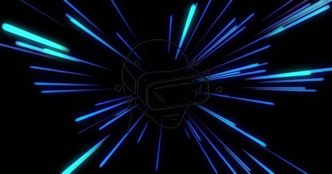 neon lights emanating from vr headset in digital realm - Download Free Stock Images Pikwizard.com